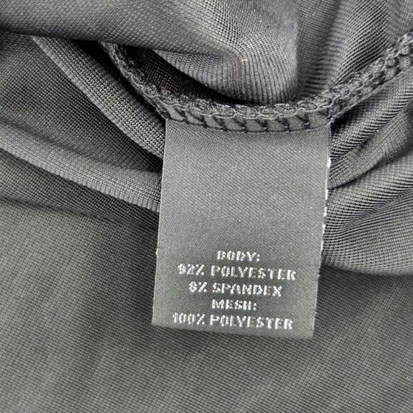 Slim Factor Blouse Top Womens Size 3X Black Velvet Mesh Bell Sleeves Whimsygoth - Picture 7 of 8